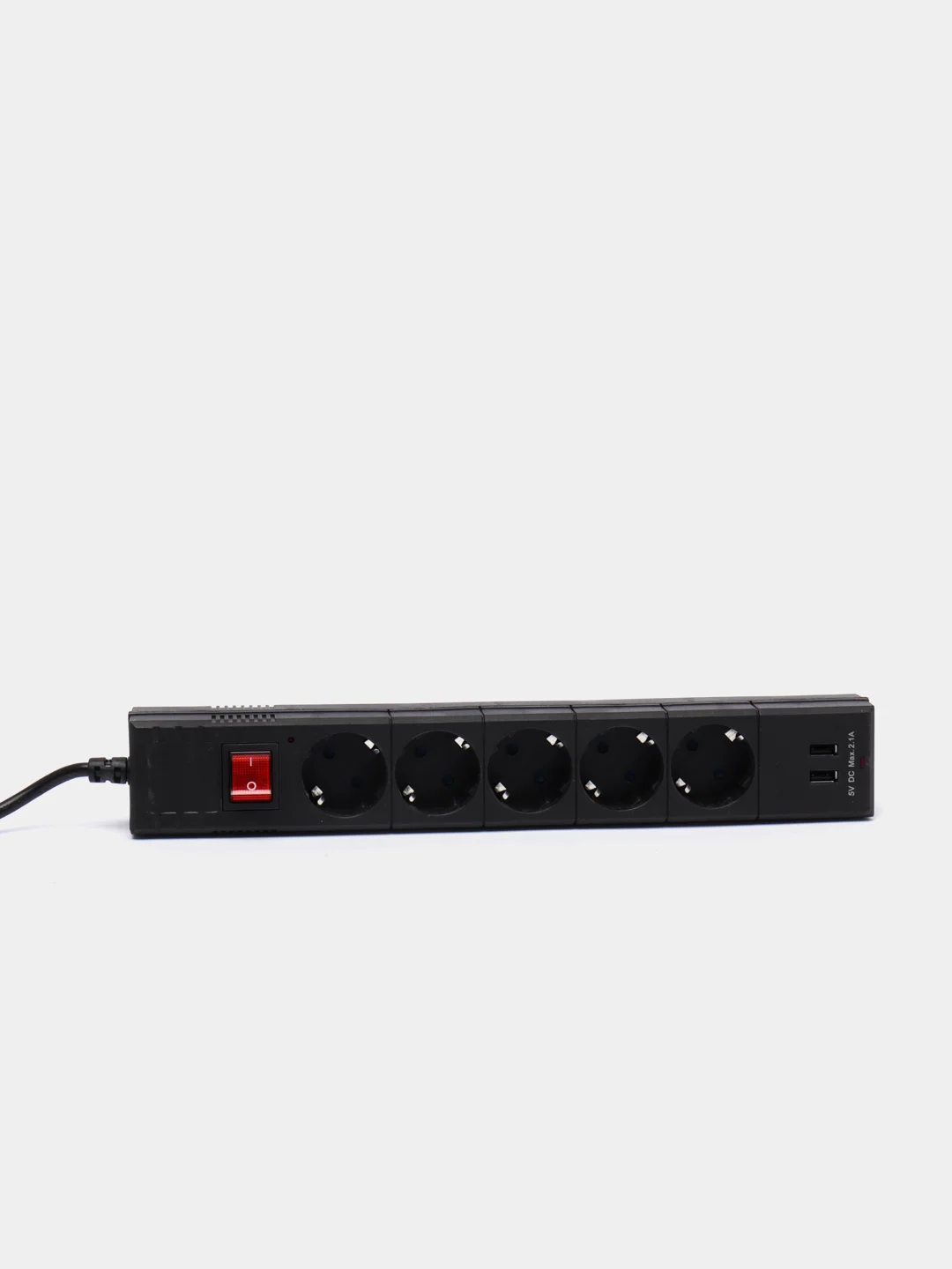 Сетевой фильтр duwi 5 гнезд с заземл. ПВС 3*0,75 5м, 10А/2,2кВт   2USB черный 32589 5