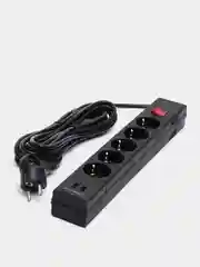 Сетевой фильтр duwi 5 гнезд с заземл. ПВС 3*0,75 5м, 10А/2,2кВт   2USB черный 32589 5