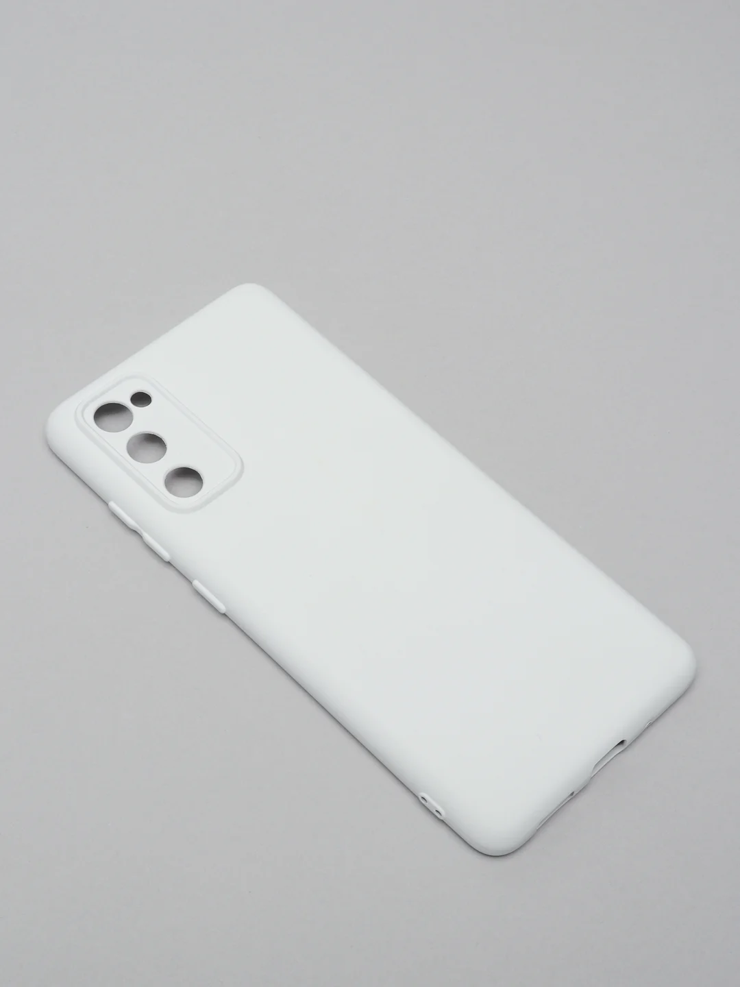 Белый чехол с бархатом внутри Samsung S20 FE