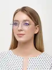 Серебряный имиджевые очки без диоптрий, женские