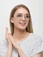 Серебряный имидживые очки без диоптрий женские