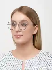Серебряный имидживые очки без диоптрий женские