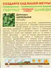 Дихондра Ампельная (семена)