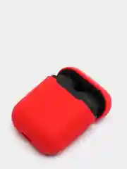 Алый силиконовый чехол для наушников Apple AirPods 2