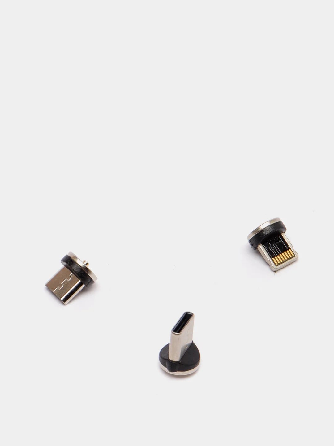 Черный магнитный кабель для зарядки телефона Apple Lightning, Type-C, Micro-USB, провод, шнур 1м