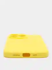 Желтый чехол с защитой камеры и мягкой подкладкой для iPhone 13 / 13 Pro / 12 Pro, 12 Pro Max, 11