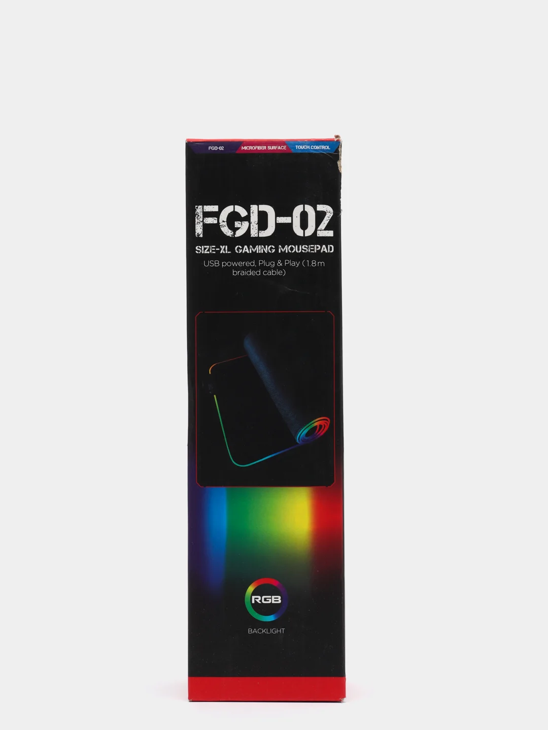 Игровой коврик для мыши с изображением карты мира и RGB подсветкой