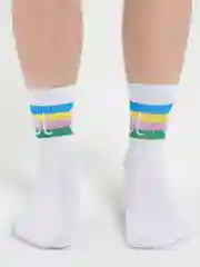 Белый носки высокие