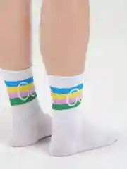 Белый носки высокие