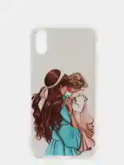 Бежевый чехол Apple iPhone XR силиконовый с рисунком