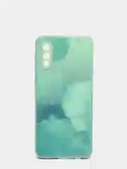 Мятный чехол Samsung Galaxy A02, Самсунг Галакси А02 твердый пластиковый глянцевый стеклянный