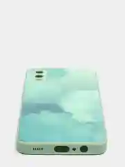 Мятный чехол Samsung Galaxy A02, Самсунг Галакси А02 твердый пластиковый глянцевый стеклянный
