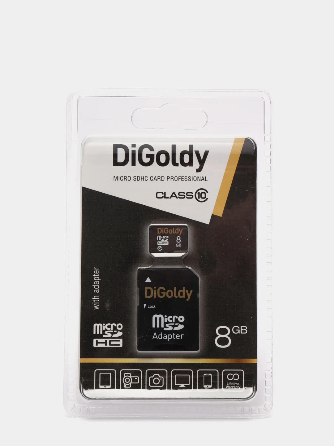 Карта памяти DiGoldy microSD 4/8/16/32GB Class10 с адаптером