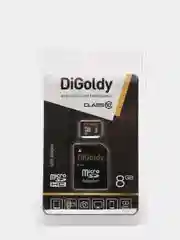 Карта памяти DiGoldy microSD 4/8/16/32GB Class10 с адаптером