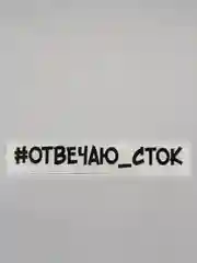 Черный наклейка на автомобиль "#отвечаю сток"