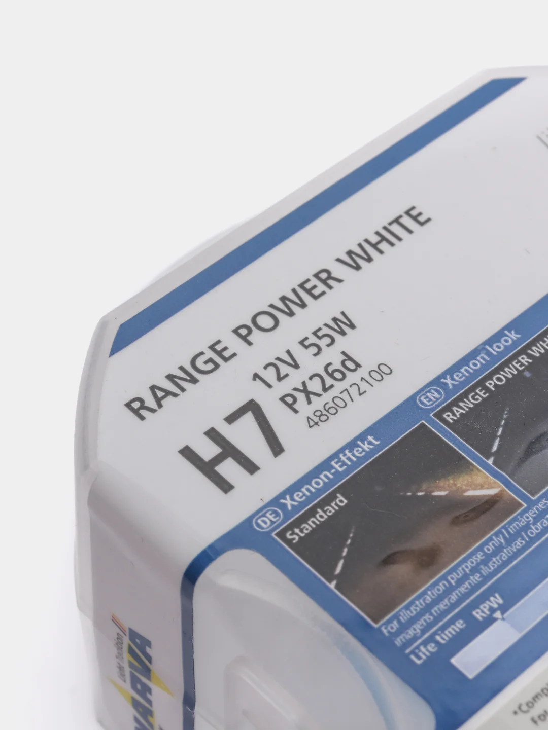 Лампа Narva H4 и H7 Xenon look, Range Power White, белый свет