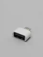 Белый адаптер переходник usb micro usb otg