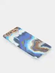 Золотой чехол Samsung Galaxy A8+ / A8 Plus, Галакси А8+ / А8 Плюс силиконовый с мраморным рисунком