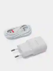 Белый блок питания для iPhone Borofone BA48A, 2.1 A+кабель Lighting