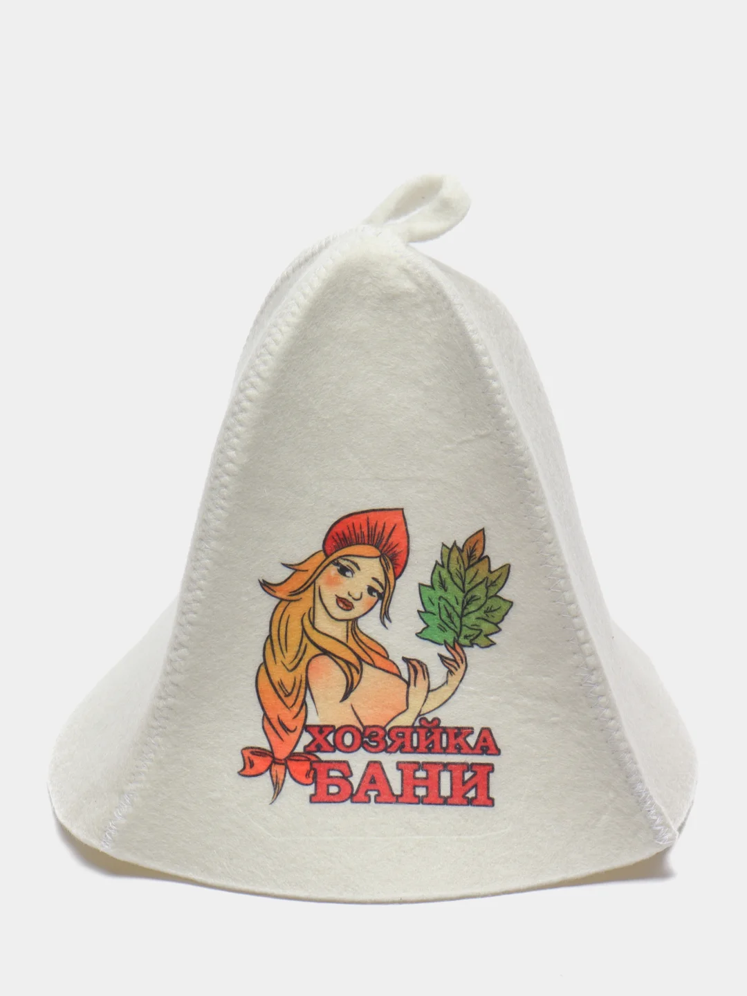Алый шапка для бани, женская