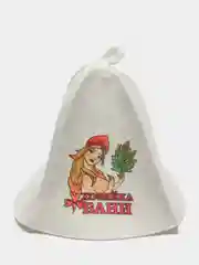 Алый шапка для бани, женская