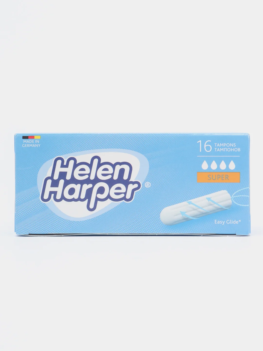 Тампоны без аппликатора Helen Harper Super, 4 капли, 64 штуки