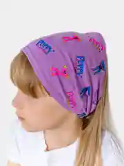 Фиолетовый косынка для девочки летняя, на резинке