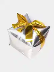 Серебряный воздушный шар "Подарочная коробка", 40 см