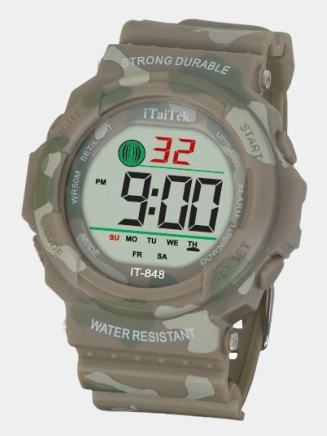 Электронные мужские наручные водонепроницаемые часы iTaiTek IT-848C