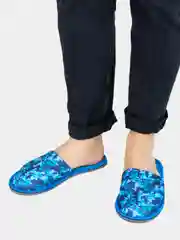 Лазурный тапки мужские домашние комнатные закрытый нос TALARIA GOLDEN