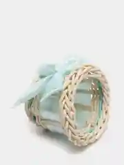 Голубой миниатюрная кукольная корзинка декоративная