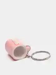 Розовый брелок "Кружка кофе", 2,5 см