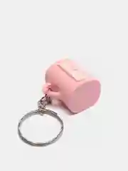 Розовый брелок "Кружка кофе", 2,5 см