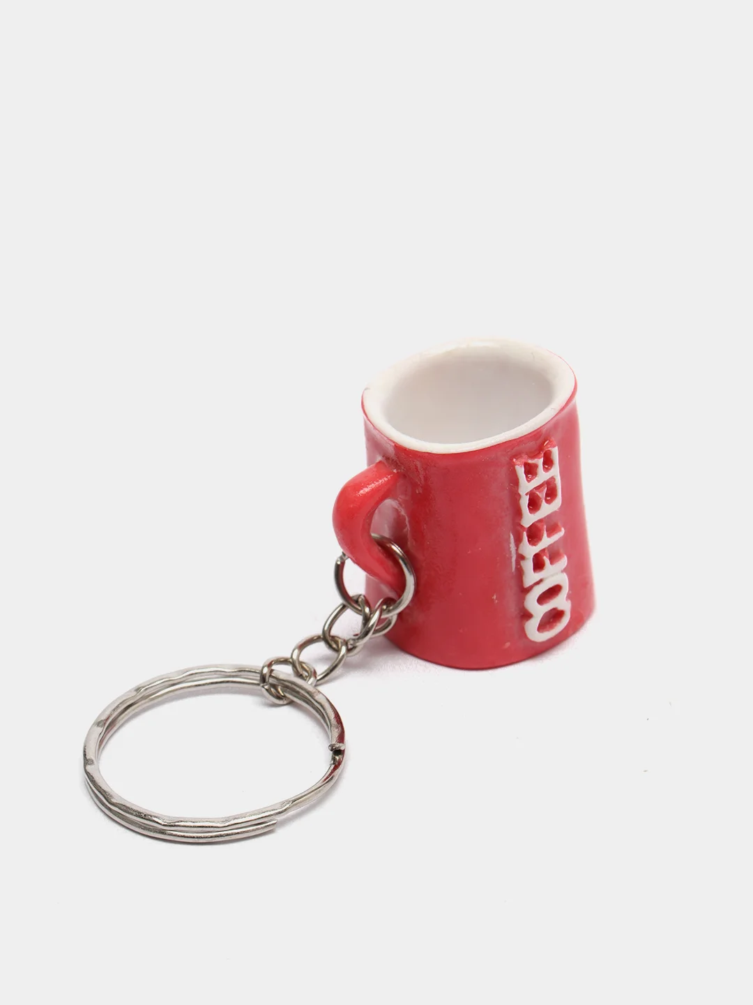 Алый брелок "Кружка кофе", 2,5 см