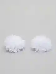 Белый бантики на резинке / Школьные банты /