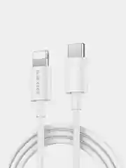 Белый кабель для зарядки и передачи данных Denmen D10L Type-C на Lightning, 1 м, 20W
