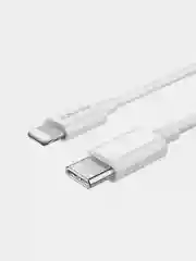 Белый кабель для зарядки и передачи данных Denmen D10L Type-C на Lightning, 1 м, 20W