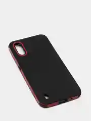 Угольный чехол усиленный с рамкой для Samsung Galaxy A01, силиконовый