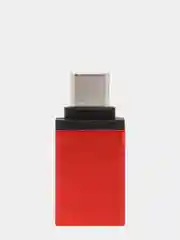 Красный адаптер переходник usb type c на usb otg