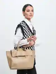 Бежевый сумка женская классическая