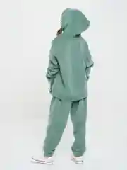 Оливковый костюм спортивный детский утепленный с капюшоном