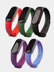 Ремешок для Xiaomi Mi Band 3 / 4 / 5 / 6 силиконовый