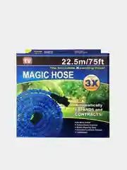 Зеленый шланг садовый Magic Hose для полива, с распылителем, растягивающийся
