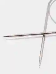 Спицы для вязания, круговые, с металлическим тросом, d = 3 мм, 14/80 см