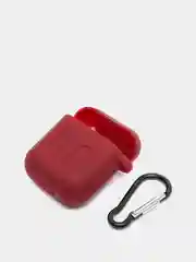 Багровый чехол для беспроводных наушников - бокса Airpods