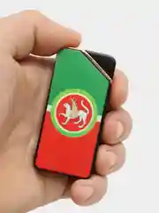 Зеленый электронная импульсная зажигалка USB Plazma, Металлическая, с сенсорным управлением LED