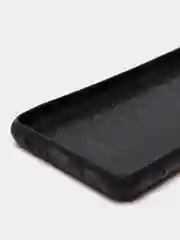 Алый чехол Samsung Galaxy A12 / M12, Самсунг Галакси А12, М12 черный силиконовый, имитация кожи