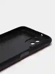 Алый чехол Samsung Galaxy A12 / M12, Самсунг Галакси А12, М12 черный силиконовый, имитация кожи