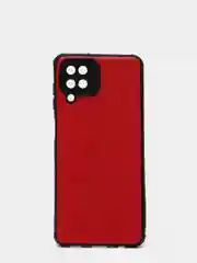 Алый чехол Samsung Galaxy A12 / M12, Самсунг Галакси А12, М12 черный силиконовый, имитация кожи