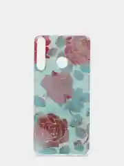 Голубой чехол для Huawei Y5p/Y6p/P30 Lite/P40/P40 Lite/P40 Pro/Honor 9C/9S/30/30s/30 Pro, блестки